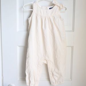 Baby Gap Corduroy Cream Long Romper